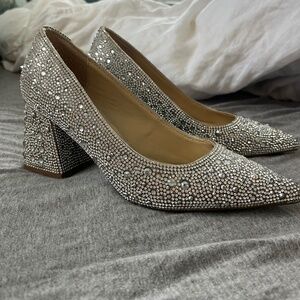 Sparkly chunky heel betsey Johnson
